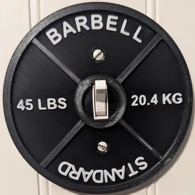 Nắp Che Công Tắc Đèn Hình Đĩa Tạ Barbell 45 Pound
