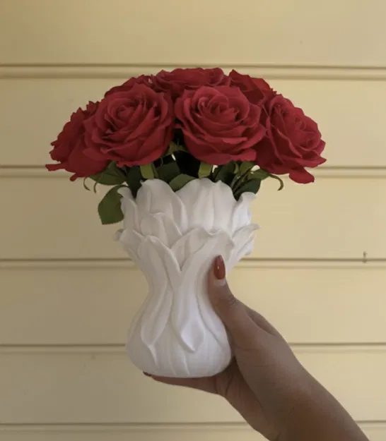 Bình Hoa Cánh Hoa Bó Hoa Thanh Lịch (Elegant Bouquet Petal Vase) - Image 2