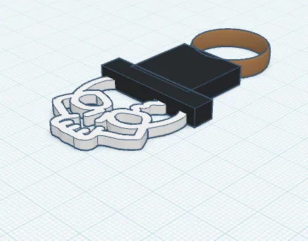 Móc khóa bộ xương đội nón (Skeleton with Hat Keychain) - Image 1