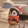 Chim Cánh Cụt Giáng Sinh Dễ Thương Ôm Quà (Mũ Santa & Khăn Choàng) - Thumbnail 3