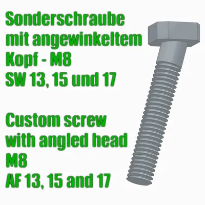 Vít đặc biệt đầu bẻ góc M8 (SW/AF 13, 15, 17)