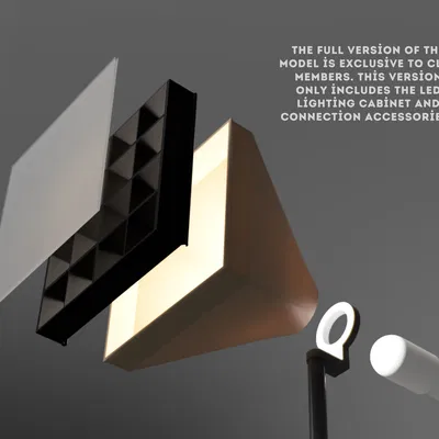 Đèn studio quay video, LED softbox bản cao cấp, in 3D