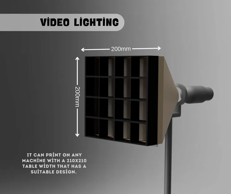 Đèn studio quay video, LED softbox bản cao cấp, in 3D - Image 6