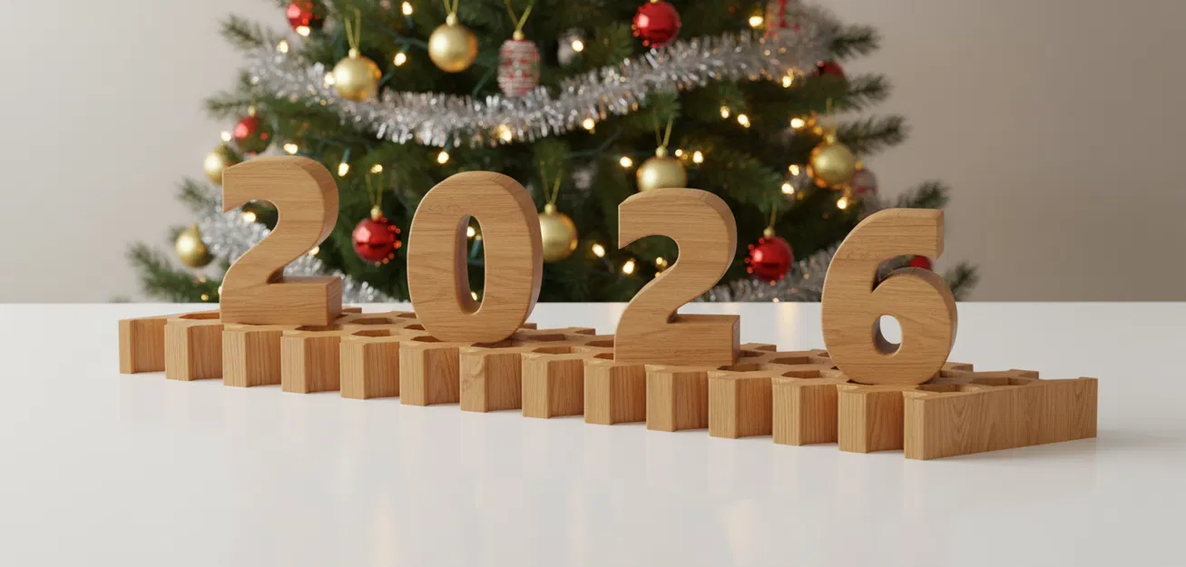 Lịch Lật 2 Năm 2025–2026 | Souvenir, Art Object, Modular cho FDM - Image 2