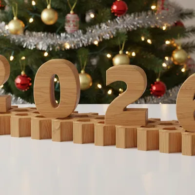 Lịch Lật 2 Năm 2025–2026 | Souvenir, Art Object, Modular cho FDM