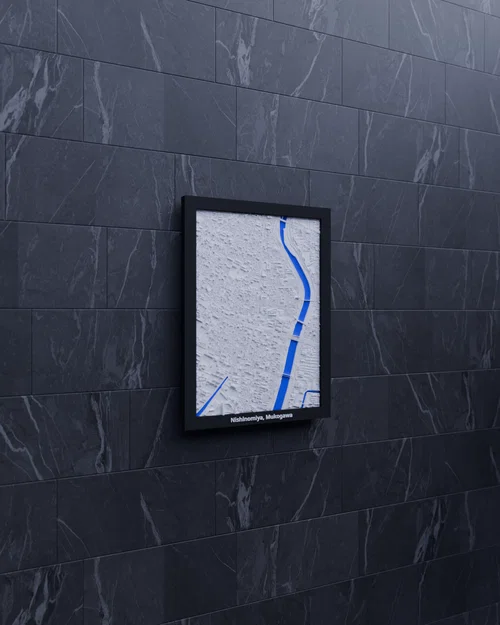 Nishinomiya, Mukogawa (Nhật Bản) - Mô hình 3D thu nhỏ địa hình - Image 4