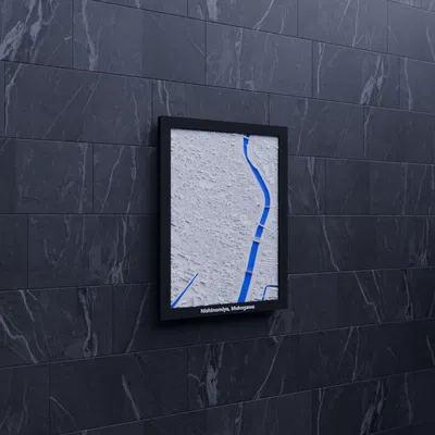 Nishinomiya, Mukogawa (Nhật Bản) - Mô hình 3D thu nhỏ địa hình