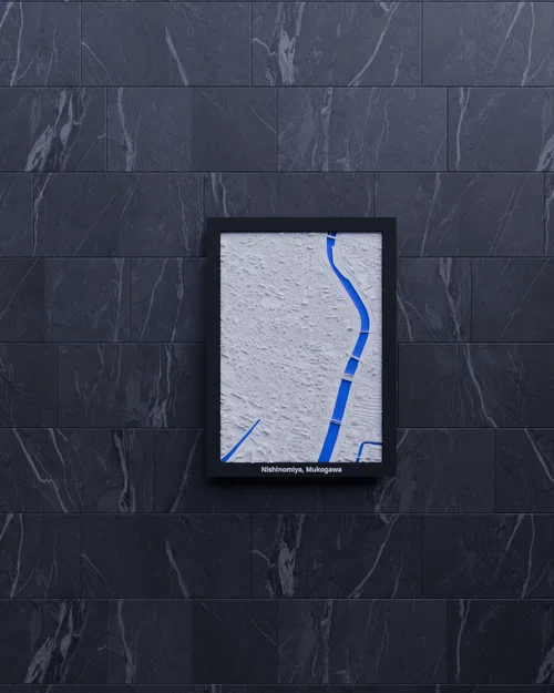 Nishinomiya, Mukogawa (Nhật Bản) - Mô hình 3D thu nhỏ địa hình - Image 5