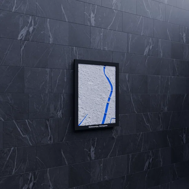 Nishinomiya, Mukogawa (Nhật Bản) - Mô hình 3D thu nhỏ địa hình - Image 7