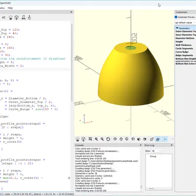 Chụp đèn parametric cho đèn thả trần