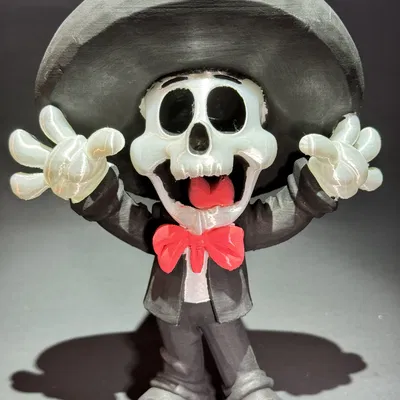 Tượng Skull Mariachi (Figurine) – Đồ trang trí in 3D
