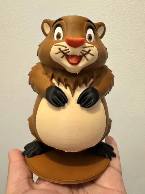 Figurine Groundhog/Marmota nhiều màu & một màu - Image 1
