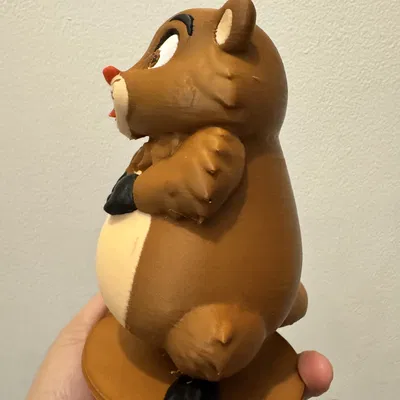 Figurine Groundhog/Marmota nhiều màu & một màu