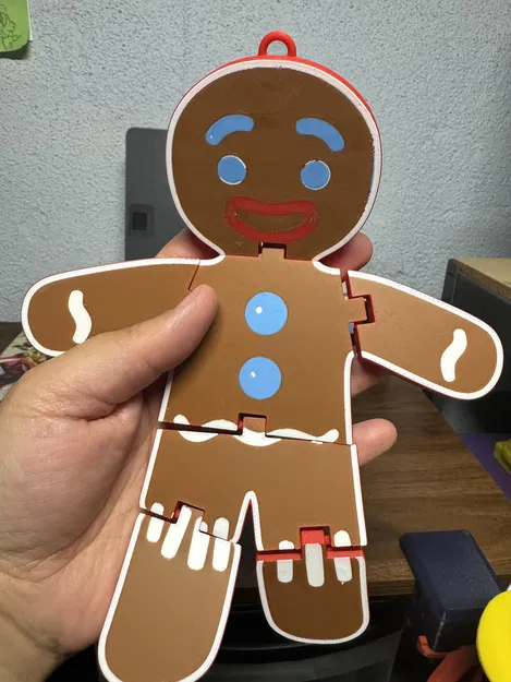 Mô hình Gingerbread Man articulated trang trí cây thông Noel - Image 1