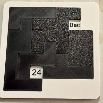 Remix Puzzle-a-day: số/chữ to hơn cho máy in đa màu (Month/Day)