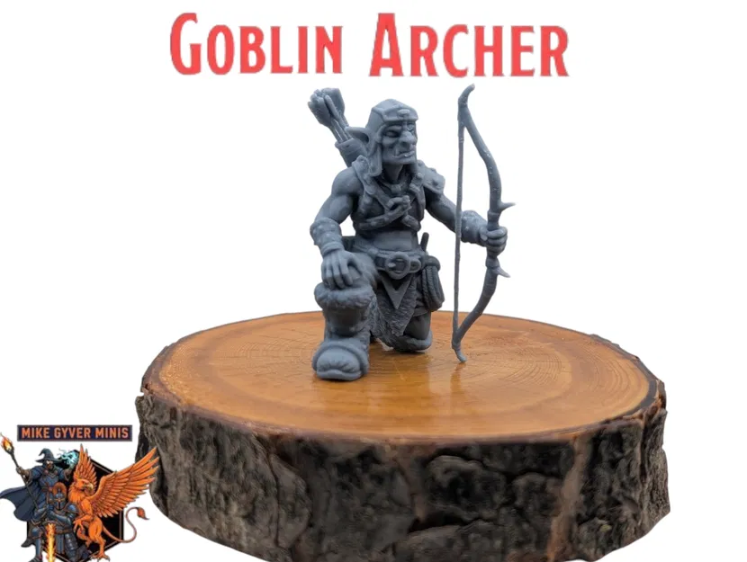 Goblin Archer - Mini print-ready MGM - Image 1