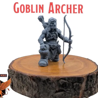 Goblin Archer - Mini print-ready MGM