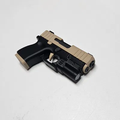 Đèn pin cho Glock Fidget Keychain – Đồ chơi mini kéo slide in 3D