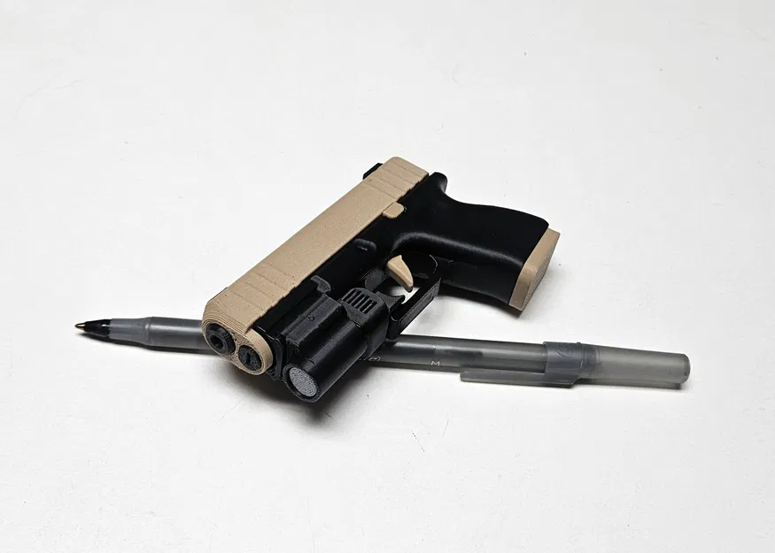 Đèn pin cho Glock Fidget Keychain – Đồ chơi mini kéo slide in 3D - Image 2