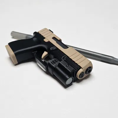 Đèn pin cho Glock Fidget Keychain – Đồ chơi mini kéo slide in 3D