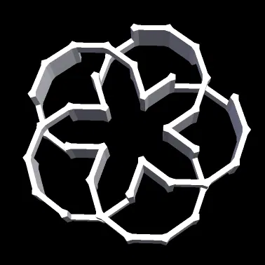 CYLINDER CINQUEFOIL KNOT 1 – Nút thắt cinquefoil dạng hình trụ