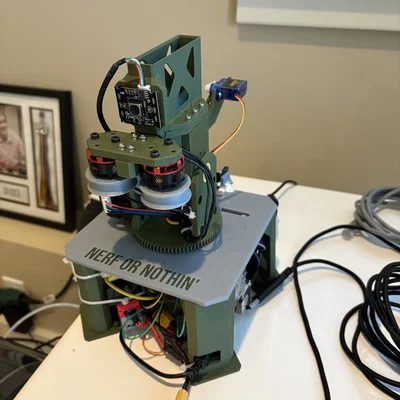 Nerf Dart Turret – Tháp súng Nerf điều khiển 2 trục (3D Printed)