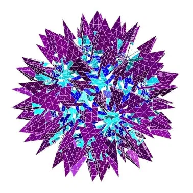 ESCHER DYSDIAKISTRIACONTAHEDRAL POLYKNOT 1