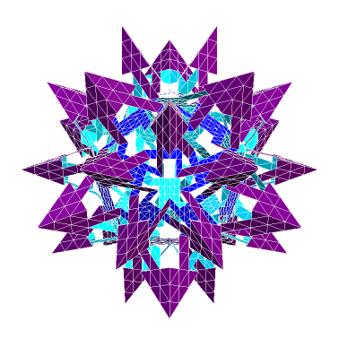 ESCHER RHOMBIC TRIACONTAHEDRAL POLYKNOT 1