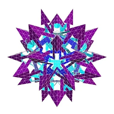 ESCHER RHOMBIC TRIACONTAHEDRAL POLYKNOT 1