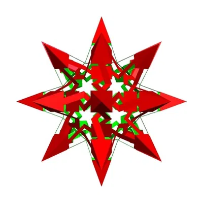 ESCHER 2.0 STAR RHOMBICUBOCTAHEDRAL POLYKNOT 1