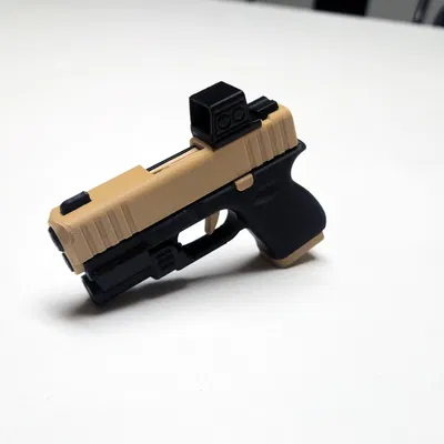 Red Dot Sight cho Glock Fidget Keychain – đồ chơi mini trượt 3D print