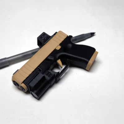 Red Dot Sight cho Glock Fidget Keychain – đồ chơi mini trượt 3D print