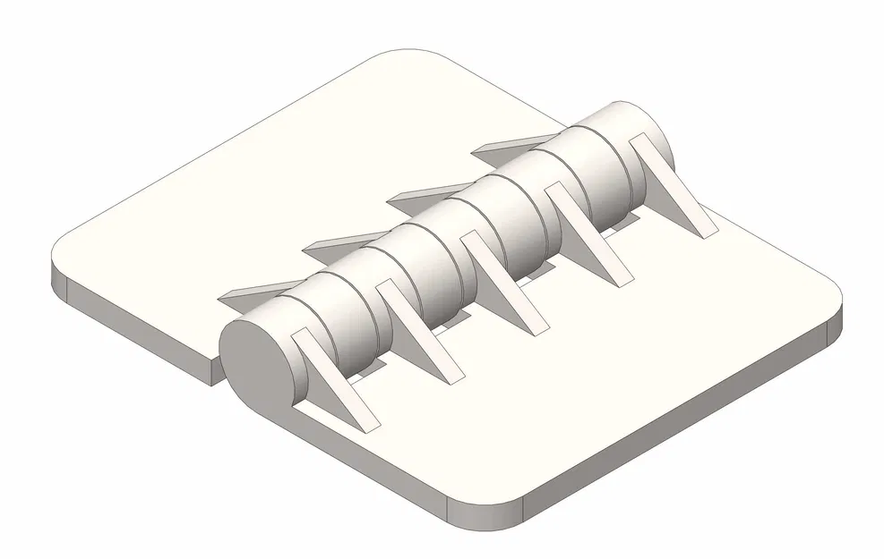 Bản lề 3D in một khối (single-piece 3D-printed hinge) - Image 1