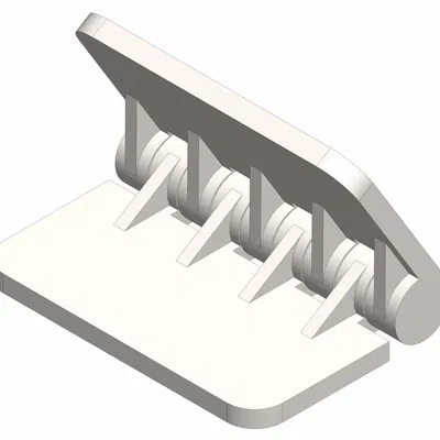 Bản lề 3D in một khối (single-piece 3D-printed hinge)