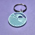 Móc khóa pendant Sóng Biển (Ocean Wave) 30 mm - Thumbnail 1