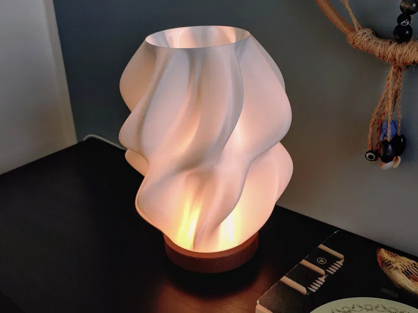 Đèn Designer “Waves” (in 3D) – Base tuỳ biến & ngàm chụp đèn - Image 5