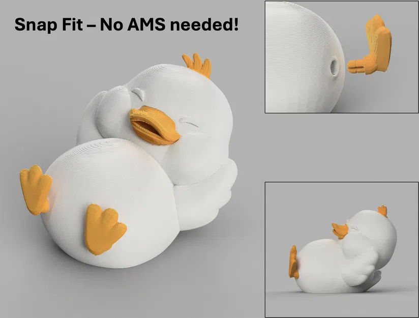 Vịt Dễ Thương Thư Giãn – Không cần AMS! Snap-fit! - Image 1