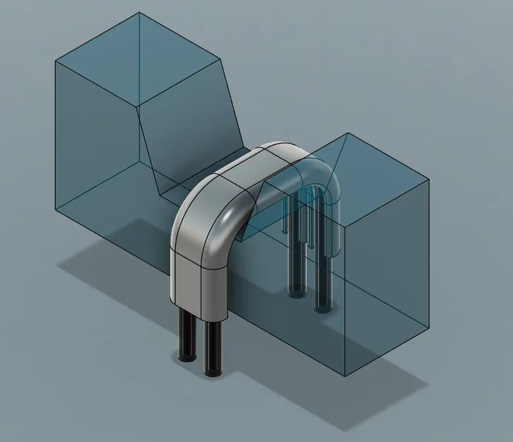 Giá đỡ chữ U cho 2× ống 4 mm – Bẻ cong 180° - Image 1
