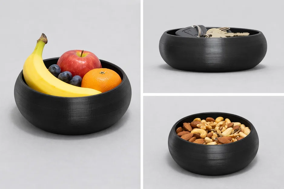 Tô/Khay In 3D Tối Giản – Đựng Chìa Khóa, Sắp Xếp Bàn, Đựng Trái Cây - Image 1