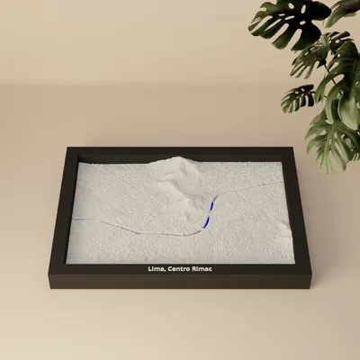 Lima, Centro Rimac, Peru - 3D Miniature (Mô hình địa hình in 3D)