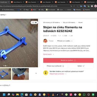 Giá đỡ cuộn filament dùng vòng bi 623Z-624Z