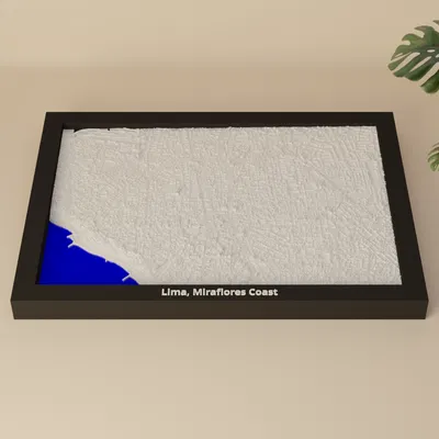 Lima, Miraflores Coast, Peru - Bản thu nhỏ 3D địa hình