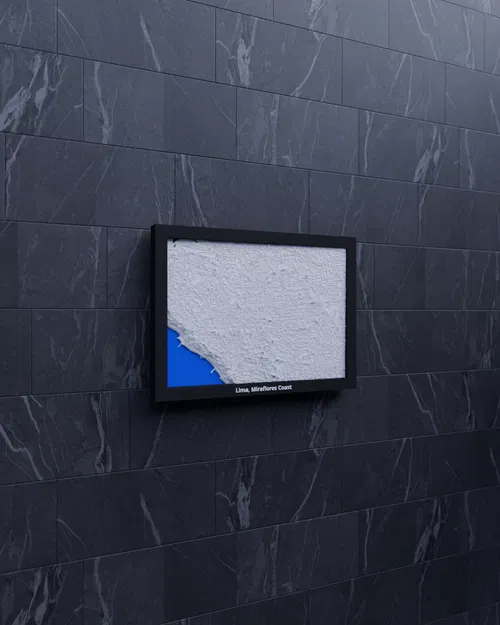 Lima, Miraflores Coast, Peru - Bản thu nhỏ 3D địa hình - Image 3