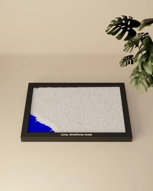 Lima, Miraflores Coast, Peru - Bản thu nhỏ 3D địa hình - Image 4