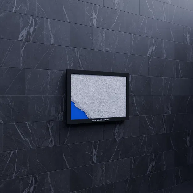 Lima, Miraflores Coast, Peru - Bản thu nhỏ 3D địa hình - Image 6