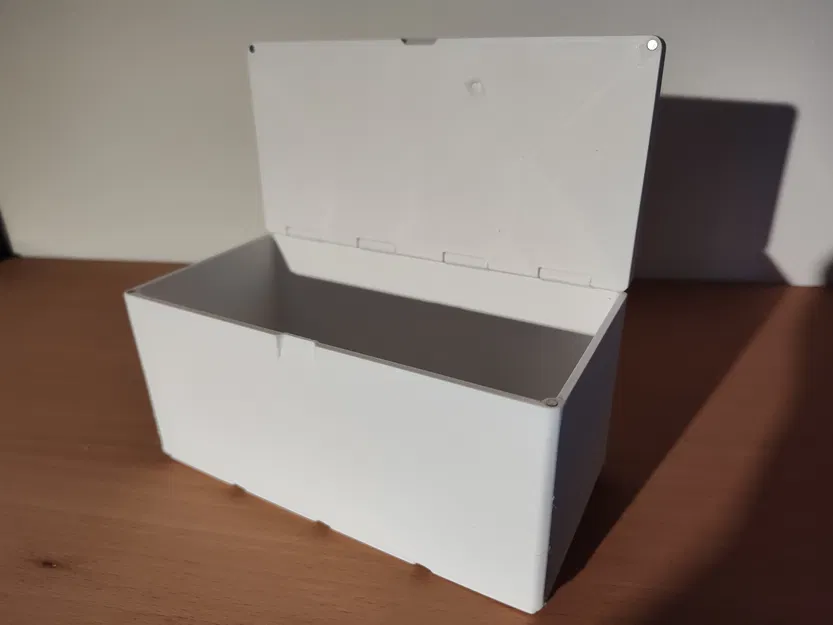 Hộp Gridfinity nắp 4x2 cao 12u (magnetic, filament hinge) - Image 1