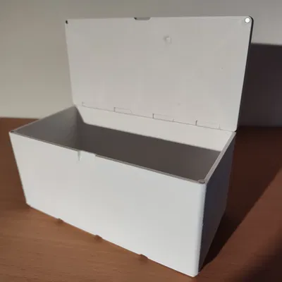 Hộp Gridfinity nắp 4x2 cao 12u (magnetic, filament hinge)