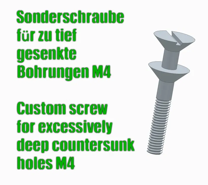 Vít đặc biệt cho lỗ countersink khoét quá sâu – M4 - Image 1
