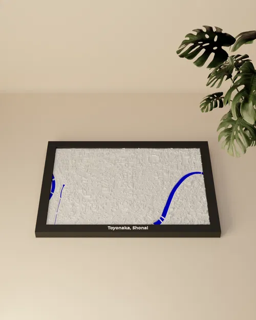 Toyonaka, Shonai, Nhật Bản - Mô hình Địa hình 3D Thu nhỏ - Image 4