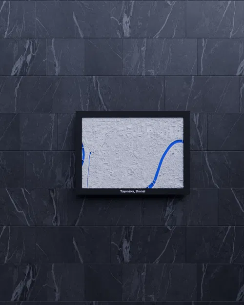 Toyonaka, Shonai, Nhật Bản - Mô hình Địa hình 3D Thu nhỏ - Image 5